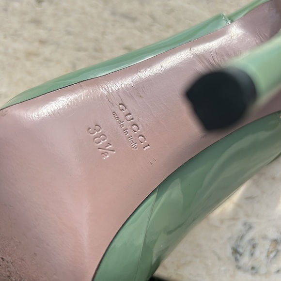 Gucci patent leather platform sling backs - Picture 8 of 10